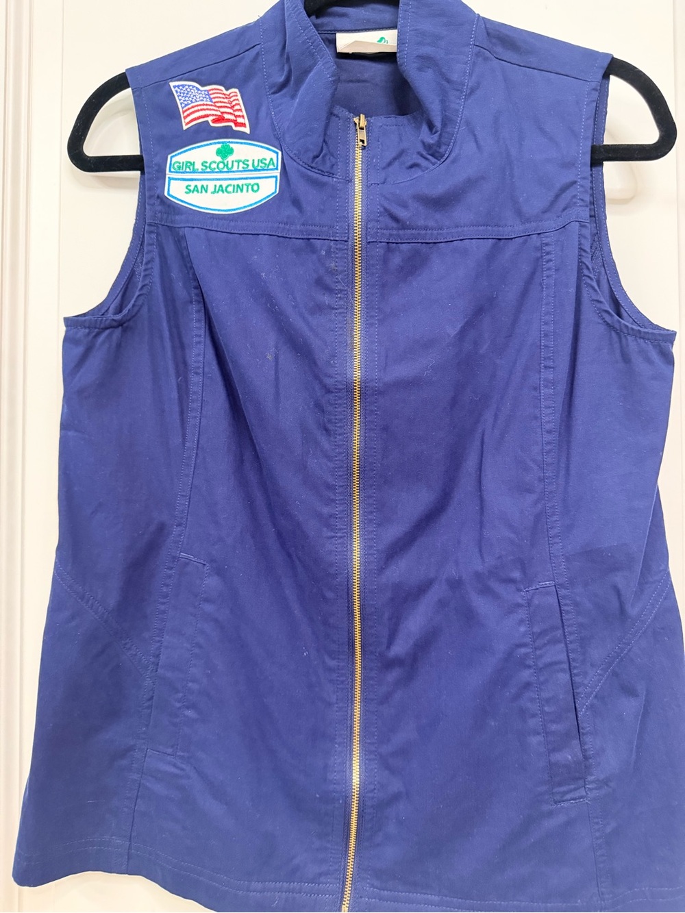 Girl Scouts San Jacinto Navy Zip-Front Vest